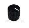 Knob knurled aluminium 1212 black